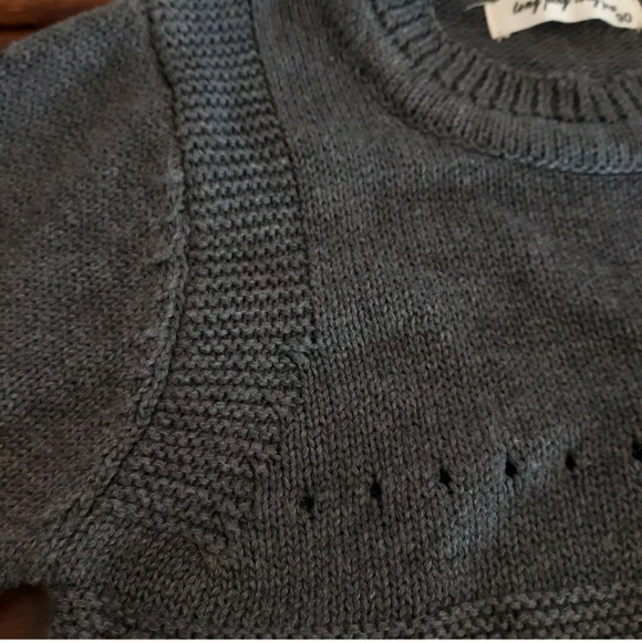 Tong Peng Tong You Gray Bunny Sweater with white fluffy pom tail Size 18-24 m - Picture 4 of 7